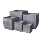 Raw Concrete Square Garden Cubes