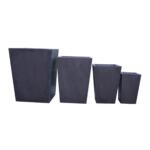 Tall Tapered Square Garden Pots and Planters Orange Custom Colour