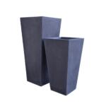 Tall Tapered Square Garden Pots and Planters Orange Custom Colour