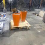 Tall Tapered Square Garden Pots and Planters Orange Custom Colour