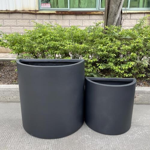 Half circle Half cylindar garden pot and planter