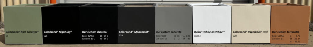 Custom Colour Garden Pots and Planters