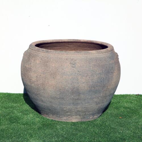 Old Stone Cannibal Jar high-fired earthenware pot with sand-blasted finish -- Pots Wholesale Direct
