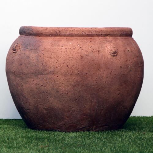 Old Stone Cannibal Jar high-fired earthenware pot with sand-blasted finish -- Pots Wholesale Direct