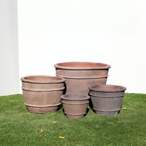 Old Stone Sala Planter Terracotta look garden pot