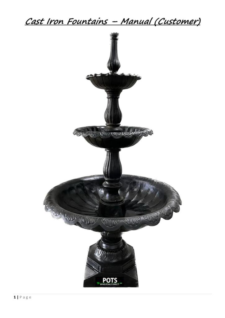 PWD Cast-Iron-Fountains-Manual-CUSTOMER